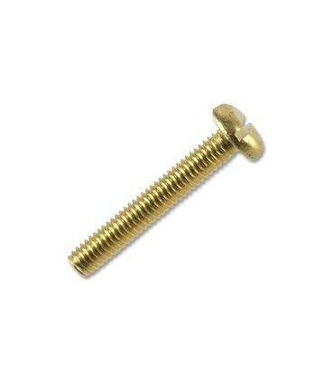 1/4X15  TORNILLO REDONDO RANURADO DIN 86 LATON