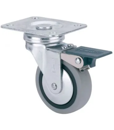 RUEDA GIRAT. PLETINA+ FRENO Ø40MM 1-0547 17Kg