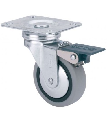 RUEDA GIRAT. PLETINA+ FRENO Ø50MM 1-0548 22Kg