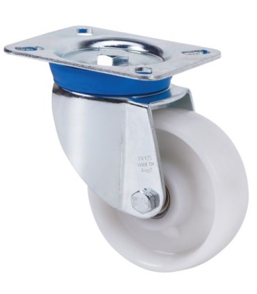 RUEDA GIRAT. NYLON BLANCO 100mm ALEX 2-0020 300kg