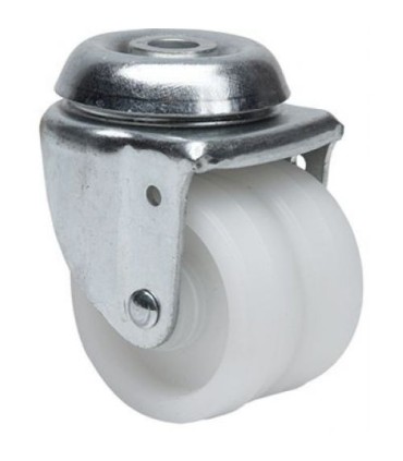 RUEDA GIRAT. 20IR50-I50 POLIAMIX BLANCO ALEX 2-0040
