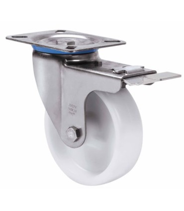 RUEDA GIRAT. 10ZVIFD100-UT INOX FRENO ALEX 2-1642