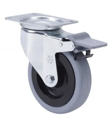 RUEDA LOCA ALEX Ø100 GOMA GRIS ALEX 2-2398