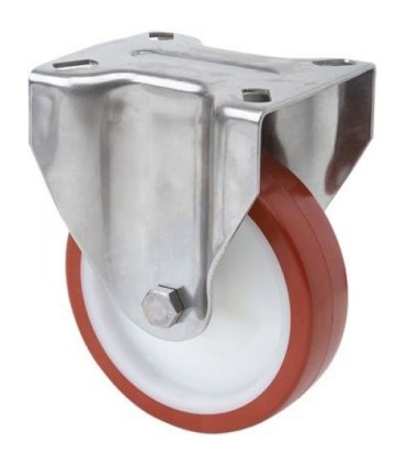 RUEDA FIJA 17ZVI100-POL POLIURET. INOX ALEX 2-2424