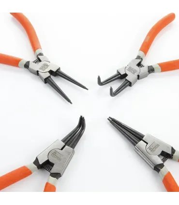 JUEGO 4 ALICATE SEGERS 19-60mm INT+EXTxRECT+CURVO