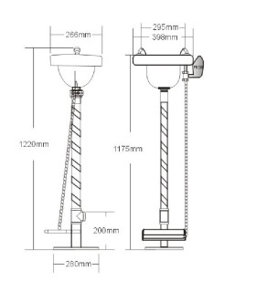 LAVAOJOS DE PIE, RECOGEDOR EN ABS MOD.2220