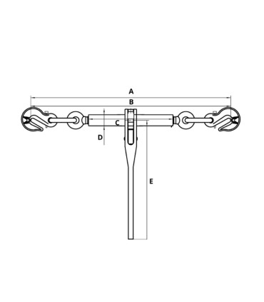 TENSOR CADENA G.80- 10mm CON 2 GANCHOS