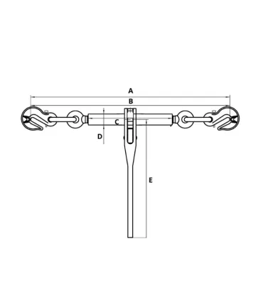 TENSOR CADENA G.80 - 13mm CON 2 GANCHOS