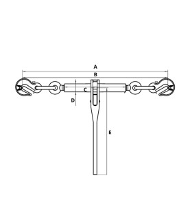 TENSOR CADENA G.80 - 8mm CON 2 GANCHOS