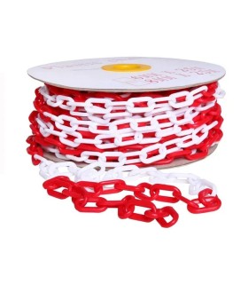 M.CADENA PVC PROTECCION ROJA/BLANCA 6mm