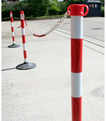 M.CADENA PVC PROTECCION ROJA/BLANCA 6mm