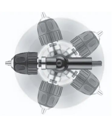 CABEZAL ANGULAR GIRO 360 GRADOS TALADRO C/PORTABROCAS 1,5-10mm