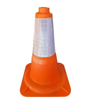 CONO SEÑAL PVC CON  REFLECTANTE 50cm UNA SOLA PIEZA