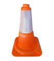 CONO SEÑAL PVC CON  REFLECTANTE 50cm UNA SOLA PIEZA
