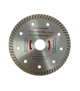 DISCO DIAMANTE MAT.DUROS PORCELANICO 115mm TURBO