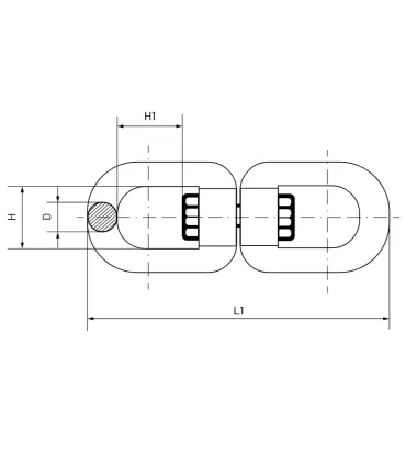GRILLETE GIRATORIO 22mm WLL 3450kgs