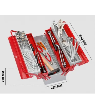 CAJA CON HERRAMIENTAS MECANICO TIPO 1 56 PIEZAS