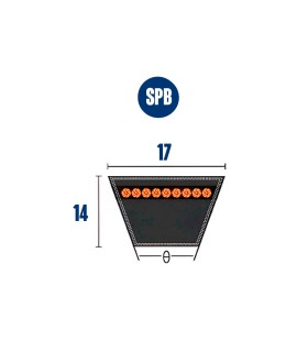 CORREA TRAP. SPB-2391 16x13x2391 lp