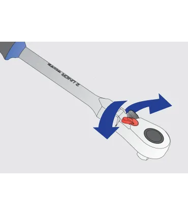 LLAVE CARRACA CABEZAL ARTICULABLE 1/2"