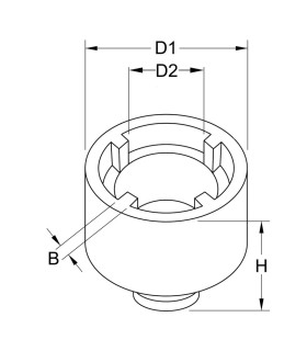 LLAVE IMPACTO 1/2 KM-6 DIENTES INTERIORES TMFS