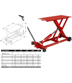MESA ELEVADORA MEGA ME-650 650 KG