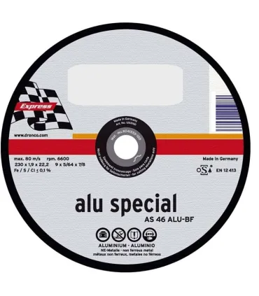 DISCO METABO 230x3x22,2 ALUMINIO