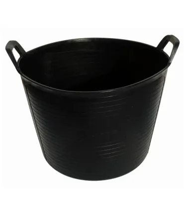 CAPAZO PLASTICO CULO PLANO 440x330 42L NEGRO