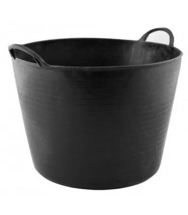 CAPAZO PLASTICO CULO PLANO 440x330 42L NEGRO