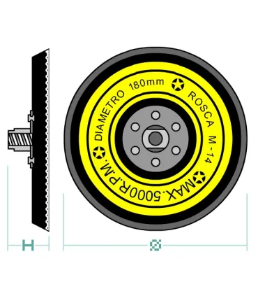 DISCO ESPONJA VELCRO 180 M-14