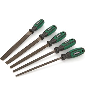 JUEGO 5 LIMAS TALLER C/MANGO 8" 200mm