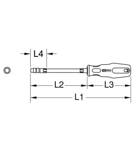DESTORNILLADOR PUNTAS 1/4" FLEXIBLE