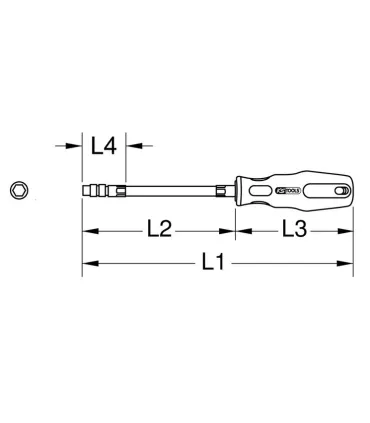 DESTORNILLADOR PUNTAS 1/4" FLEXIBLE