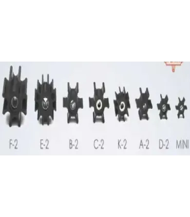 TURBINA BOMBA NEOPRENO 50x22 EJE 10mm