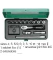 JUEGO LLAVES VASOS HEX+ACCS 1/4" REF.40/9/4 STAHLWILLE
