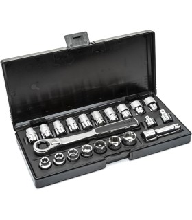 ESTUCHE LLAVES CARRACA HUECAS 1/4 Y 3/8 GEAR HASTA 19mm