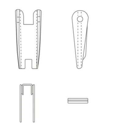 PESTILLO-SEGURO GANCHO GRUA GRADO-8 2000KG CAD.8mm
