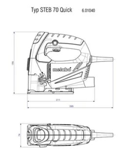 SIERRA CALADORA METABO 570 W STEB 70 QUICK