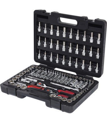 JUEGO KS VASOS+PUNTAS 1/4+3/8 PULGADAS+METRICO 99PCS 918.0699