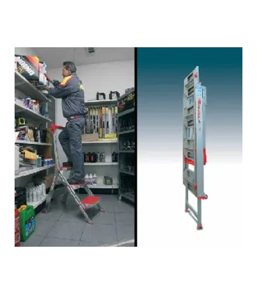 ESCALERA PROF. ALU. 3 PELDAÑOS ANCHOS PLEGABLE