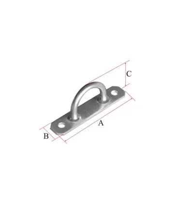 ANILLA C/PLACA FIJACION GALVANIZADA Ø5mm