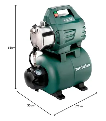 BOMBA-EQ.PRESION AGUA 25L METABO 900W 3500L/h 4,3bar- 7mt ASPIRACION