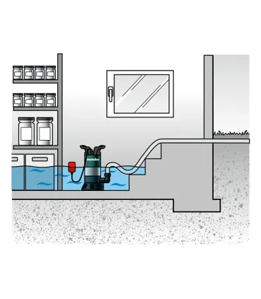 BOMBA SUMERGIBLE AGUA SUCIA METABO 15000 l/h 850W