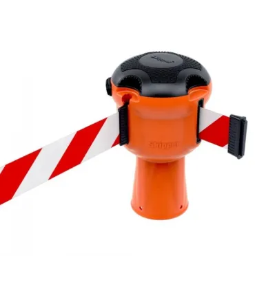 CARCASA RETRACTIL D150 CON 9M CINTA BLANCO / ROJO