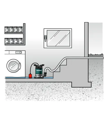 BOMBA SUMER. AGUA LIMPIA METABO 0,6bar 6600L/H 450W TPF6600SN