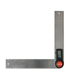 ESCUADRA REGLA PORTA-ANGULOS 200mm 0-180º C/INDICACIÓN GRADOS
