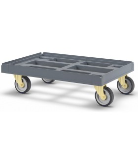 PLATAFORMA RUEDAS GAVETAS EURO 600X400 GRIS PLASTICA