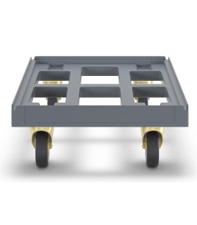 PLATAFORMA RUEDAS GAVETAS EURO 600X400 GRIS PLASTICA