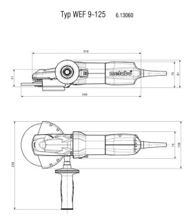 AMOLADORA PLANA WEF 9-125 QUICK ELECTRONICA