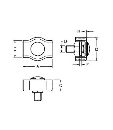 SUJETACABLES PLANO SIMPLE CABLE 3mm SPS-203