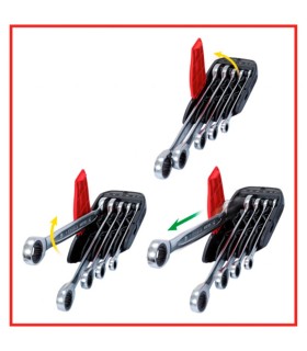 JUEGO 5 LLAVES MIXTA-CARRACA Profesional 8-19MM KS TOOLS 5034255